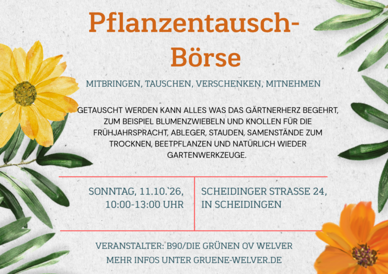 Pflanzentauschbörse im Herbstgewand – zweiter Termin zum Tauschen, Verschenken und Fachsimpeln